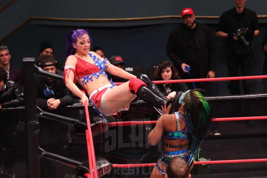 ROH World Women's Championship Match: Athena (c) vs Billie Starkz at Ring of Honor's Final Battle on Friday, December 20, 2024, at the Hammerstein Ballroom in New York, New York. Photo by George Tahinos, georgetahinos.smugmug.com