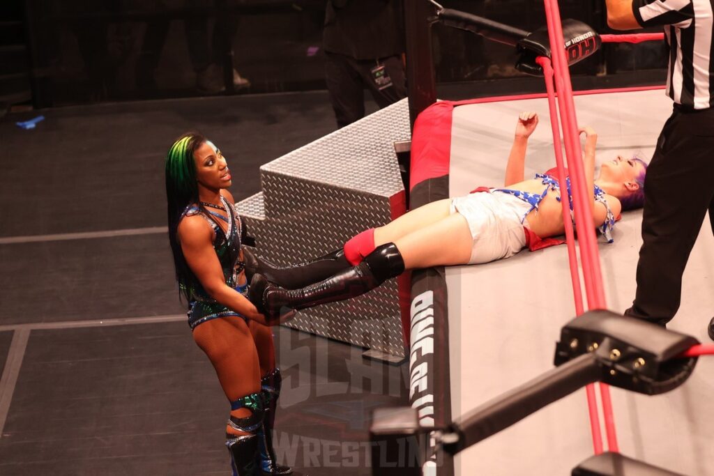 ROH World Women's Championship Match: Athena (c) vs Billie Starkz at Ring of Honor's Final Battle on Friday, December 20, 2024, at the Hammerstein Ballroom in New York, New York. Photo by George Tahinos, georgetahinos.smugmug.com