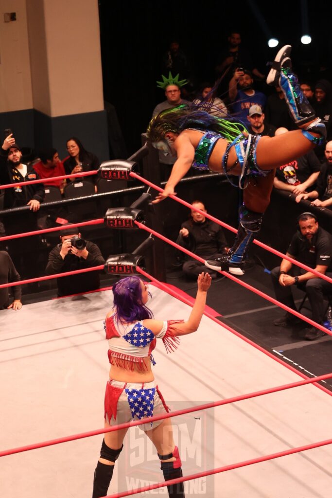 ROH World Women's Championship Match: Athena (c) vs Billie Starkz at Ring of Honor's Final Battle on Friday, December 20, 2024, at the Hammerstein Ballroom in New York, New York. Photo by George Tahinos, georgetahinos.smugmug.com