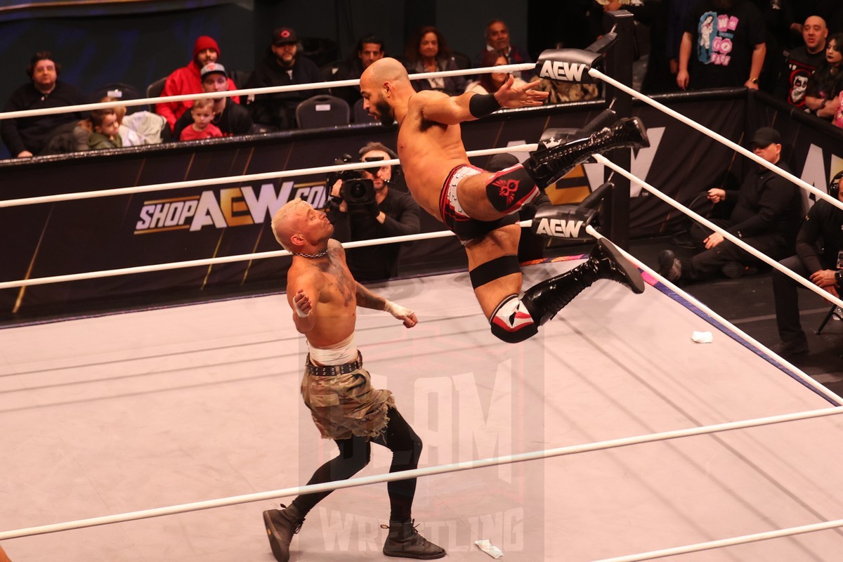 Continental Classic Tournament Match: Ricochet vs Darby Allin at AEW Dynamite, at the Hammerstein Ballroom in New York, New York, taped on Sunday, December 22, and airing on Wednesday, December 25, 2024. Photo by George Tahinos, georgetahinos.smugmug.com