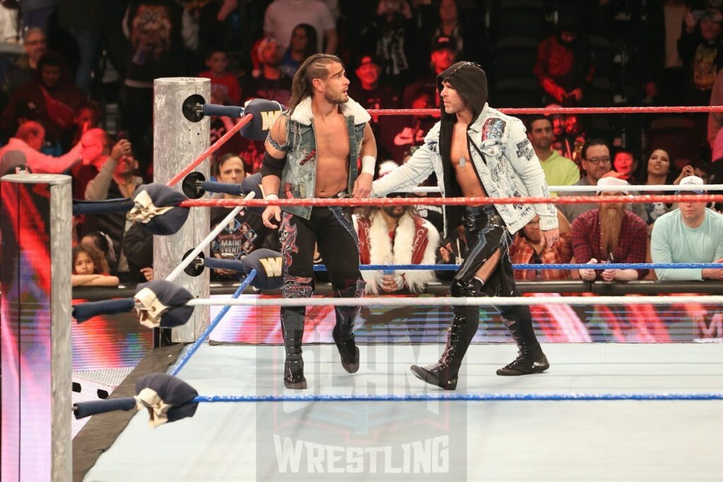 The Motor City Machine Guns (Alex Shelley & Chris Sabin) in a dark match at WWE Saturday Night's Main Event on Saturday, December 14, 2024, at the Nassau Veterans Memorial Coliseum in Uniondale, New York. Photo by George Tahinos, georgetahinos.smugmug.com