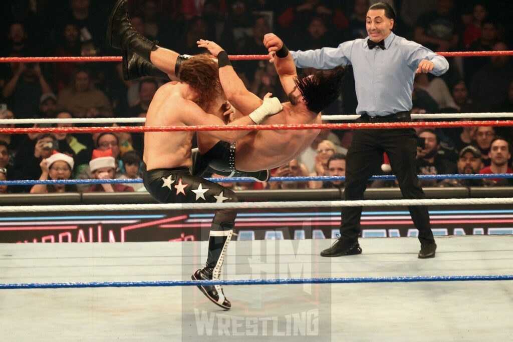 Drew McIntyre vs. Sami Zayn at WWE Saturday Night's Main Event on Saturday, December 14, 2024, at the Nassau Veterans Memorial Coliseum in Uniondale, New York. Photo by George Tahinos, georgetahinos.smugmug.com