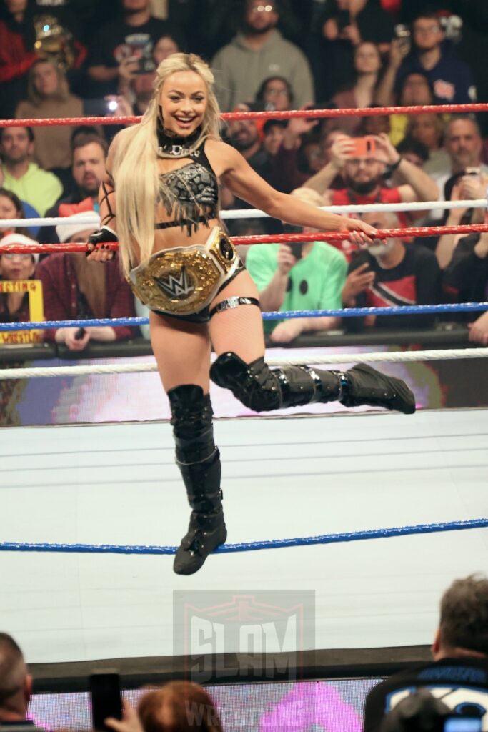 Women's World Champion Liv Morgan at WWE Saturday Night's Main Event on Saturday, December 14, 2024, at the Nassau Veterans Memorial Coliseum in Uniondale, New York. Photo by George Tahinos, georgetahinos.smugmug.com