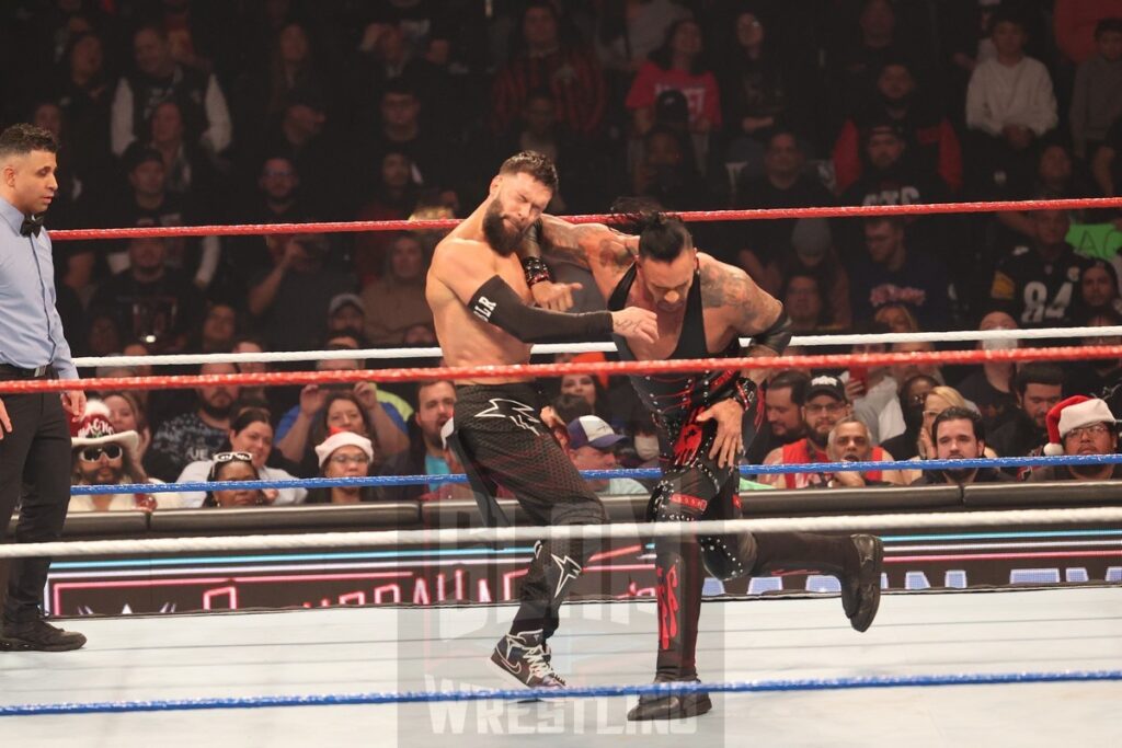 World Heavyweight Championship Match: Finn Balor vs. Damian Priest vs. Gunther (c) at WWE Saturday Night's Main Event on Saturday, December 14, 2024, at the Nassau Veterans Memorial Coliseum in Uniondale, New York. Photo by George Tahinos, georgetahinos.smugmug.com