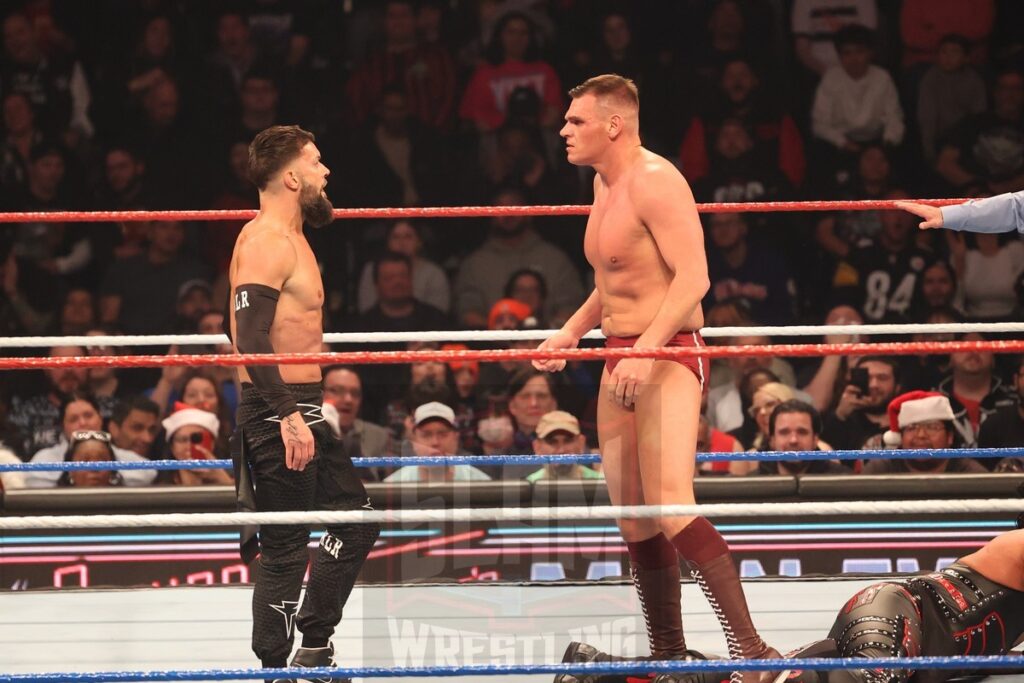 World Heavyweight Championship Match: Finn Balor vs. Damian Priest vs. Gunther (c) at WWE Saturday Night's Main Event on Saturday, December 14, 2024, at the Nassau Veterans Memorial Coliseum in Uniondale, New York. Photo by George Tahinos, georgetahinos.smugmug.com