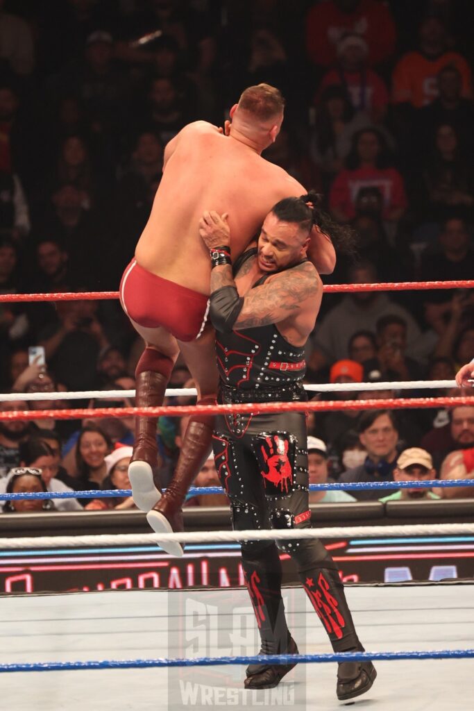 World Heavyweight Championship Match: Finn Balor vs. Damian Priest vs. Gunther (c) at WWE Saturday Night's Main Event on Saturday, December 14, 2024, at the Nassau Veterans Memorial Coliseum in Uniondale, New York. Photo by George Tahinos, georgetahinos.smugmug.com