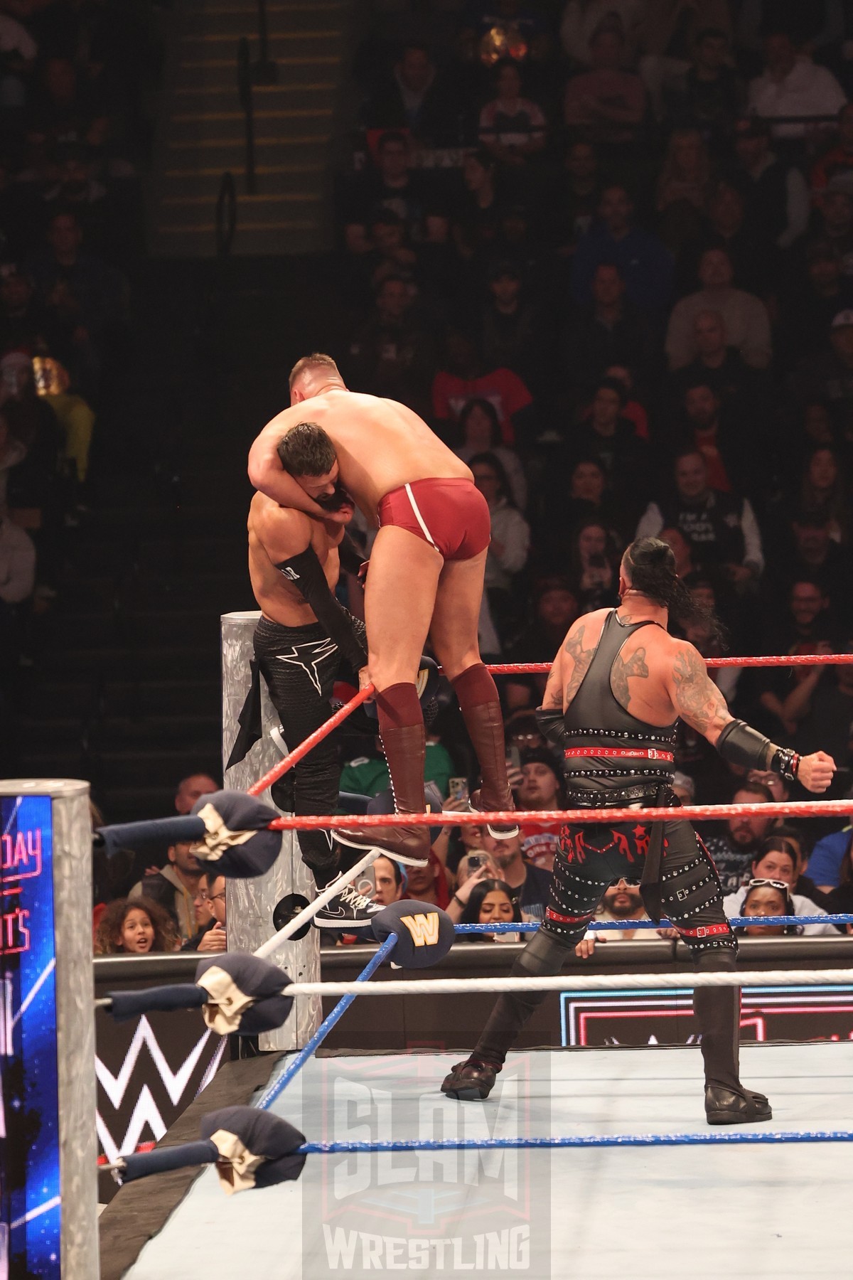 World Heavyweight Championship Match: Finn Balor vs. Damian Priest vs. Gunther (c) at WWE Saturday Night's Main Event on Saturday, December 14, 2024, at the Nassau Veterans Memorial Coliseum in Uniondale, New York. Photo by George Tahinos, georgetahinos.smugmug.com