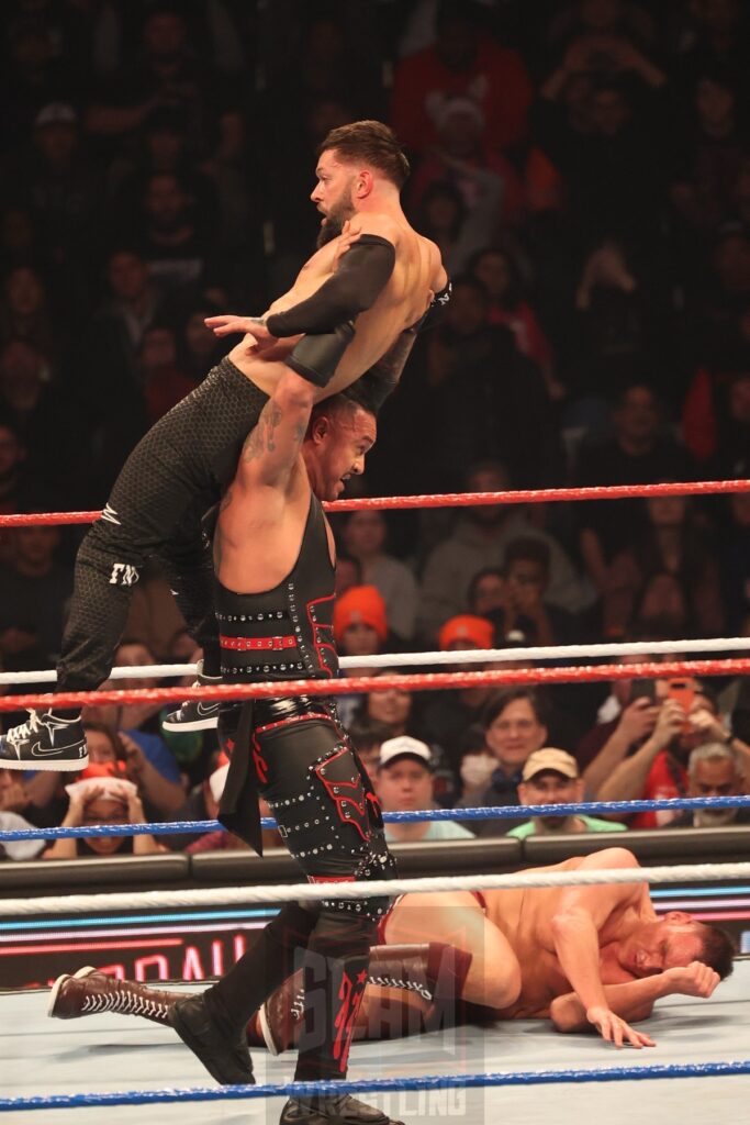 World Heavyweight Championship Match: Finn Balor vs. Damian Priest vs. Gunther (c) at WWE Saturday Night's Main Event on Saturday, December 14, 2024, at the Nassau Veterans Memorial Coliseum in Uniondale, New York. Photo by George Tahinos, georgetahinos.smugmug.com