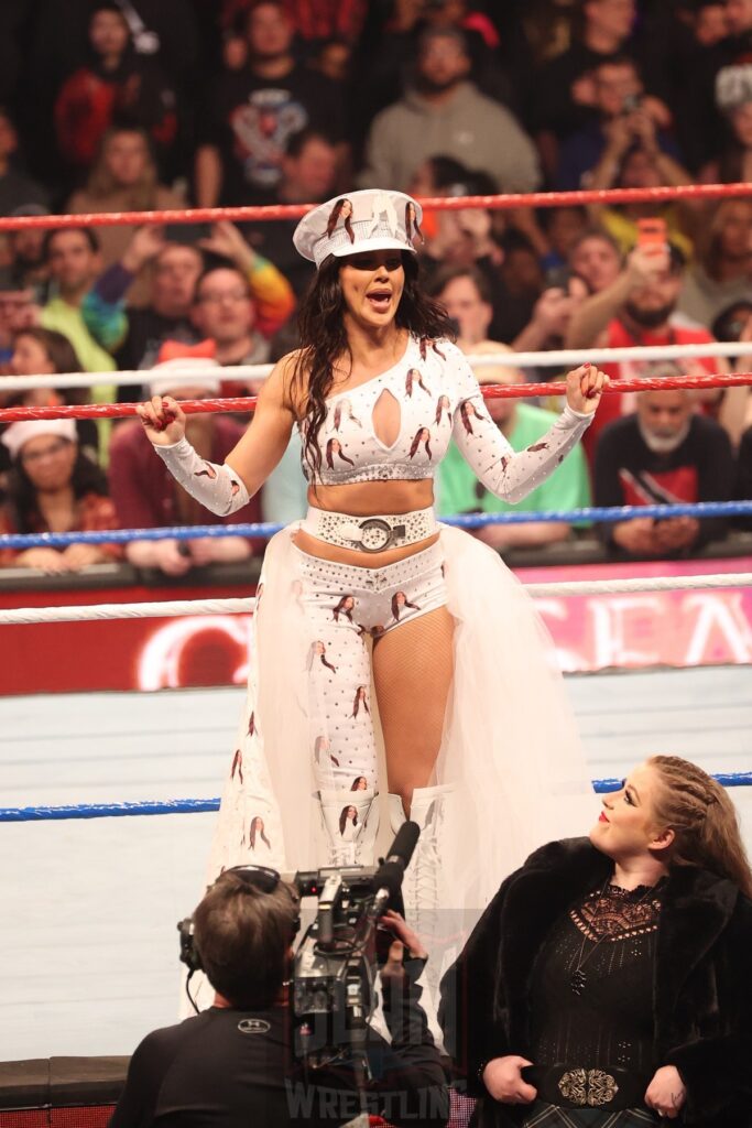 Chelsea Green (w/ Piper Niven) at WWE Saturday Night's Main Event on Saturday, December 14, 2024, at the Nassau Veterans Memorial Coliseum in Uniondale, New York. Photo by George Tahinos, georgetahinos.smugmug.com