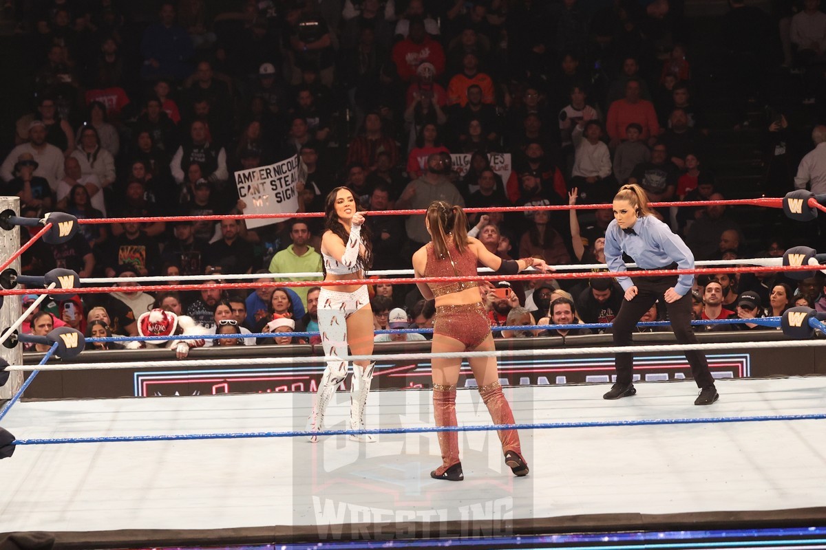 Women's United States Championship Tournament Final: Chelsea Green (w/ Piper Niven) vs. Michin at WWE Saturday Night's Main Event on Saturday, December 14, 2024, at the Nassau Veterans Memorial Coliseum in Uniondale, New York. Photo by George Tahinos, georgetahinos.smugmug.com