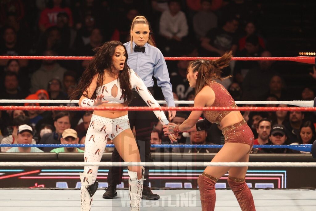 Women's United States Championship Tournament Final: Chelsea Green (w/ Piper Niven) vs. Michin at WWE Saturday Night's Main Event on Saturday, December 14, 2024, at the Nassau Veterans Memorial Coliseum in Uniondale, New York. Photo by George Tahinos, georgetahinos.smugmug.com