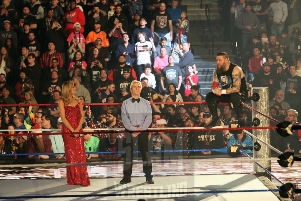 Kevin Owens waits in the corner at WWE Saturday Night's Main Event on Saturday, December 14, 2024, at the Nassau Veterans Memorial Coliseum in Uniondale, New York. Photo by George Tahinos, georgetahinos.smugmug.com