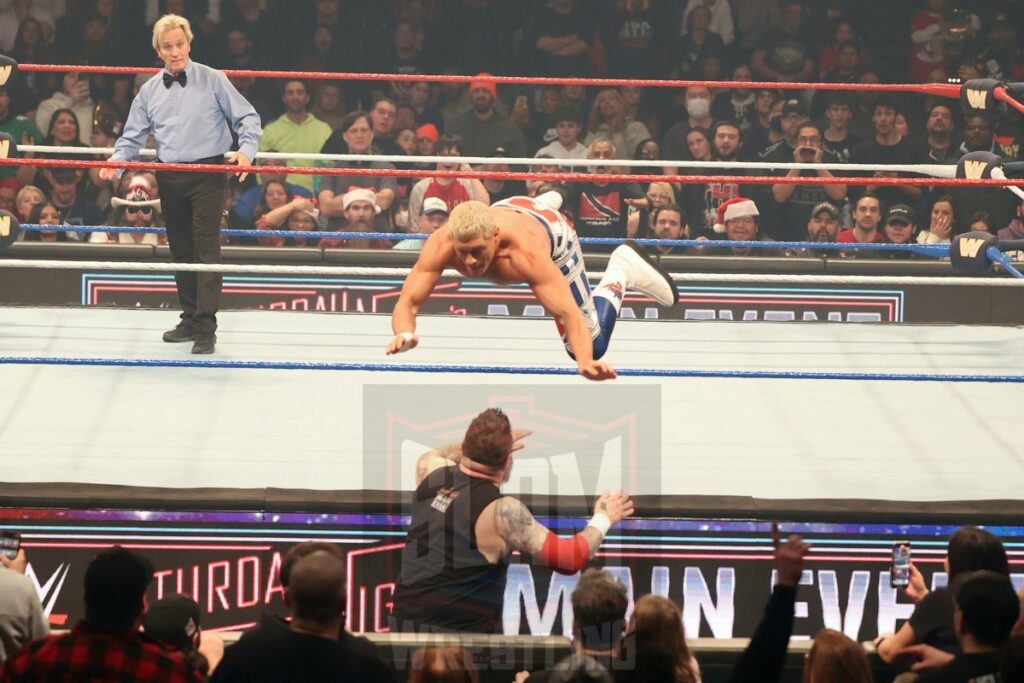 Undisputed WWE Championship Match: Kevin Owens vs. Cody Rhodes (c) at WWE Saturday Night's Main Event on Saturday, December 14, 2024, at the Nassau Veterans Memorial Coliseum in Uniondale, New York. Photo by George Tahinos, georgetahinos.smugmug.com