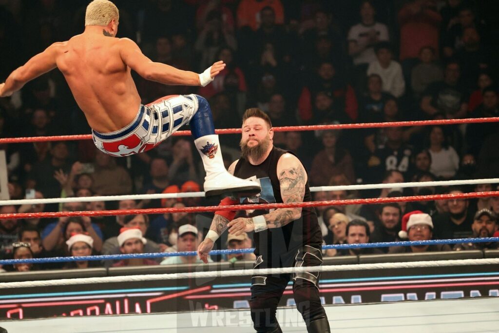 Undisputed WWE Championship Match: Kevin Owens vs. Cody Rhodes (c) at WWE Saturday Night's Main Event on Saturday, December 14, 2024, at the Nassau Veterans Memorial Coliseum in Uniondale, New York. Photo by George Tahinos, georgetahinos.smugmug.com