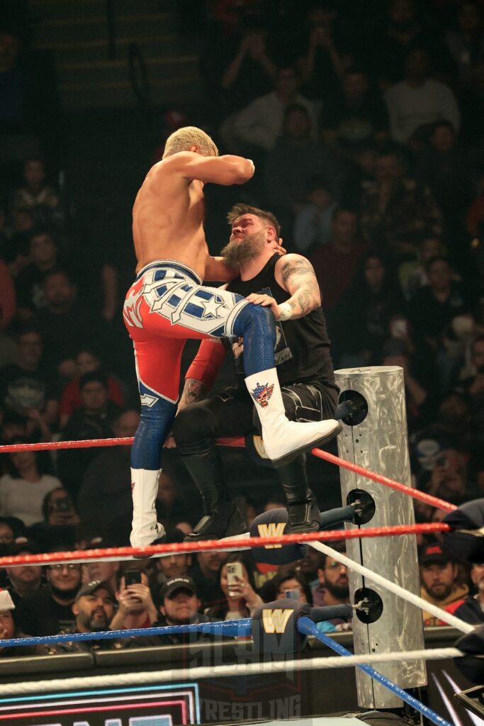 Undisputed WWE Championship Match: Kevin Owens vs. Cody Rhodes (c) at WWE Saturday Night's Main Event on Saturday, December 14, 2024, at the Nassau Veterans Memorial Coliseum in Uniondale, New York. Photo by George Tahinos, georgetahinos.smugmug.com