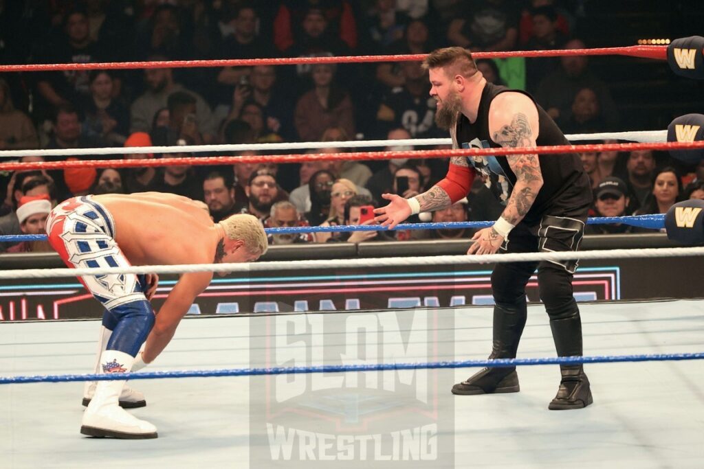 Undisputed WWE Championship Match: Kevin Owens vs. Cody Rhodes (c) at WWE Saturday Night's Main Event on Saturday, December 14, 2024, at the Nassau Veterans Memorial Coliseum in Uniondale, New York. Photo by George Tahinos, georgetahinos.smugmug.com