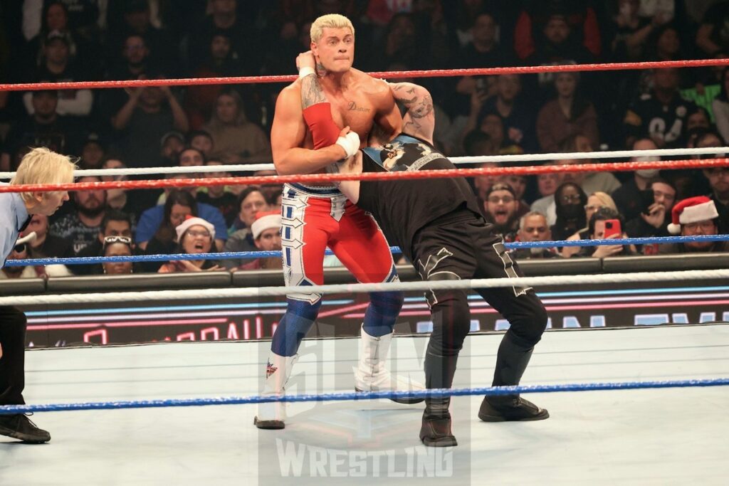 Undisputed WWE Championship Match: Kevin Owens vs. Cody Rhodes (c) at WWE Saturday Night's Main Event on Saturday, December 14, 2024, at the Nassau Veterans Memorial Coliseum in Uniondale, New York. Photo by George Tahinos, georgetahinos.smugmug.com