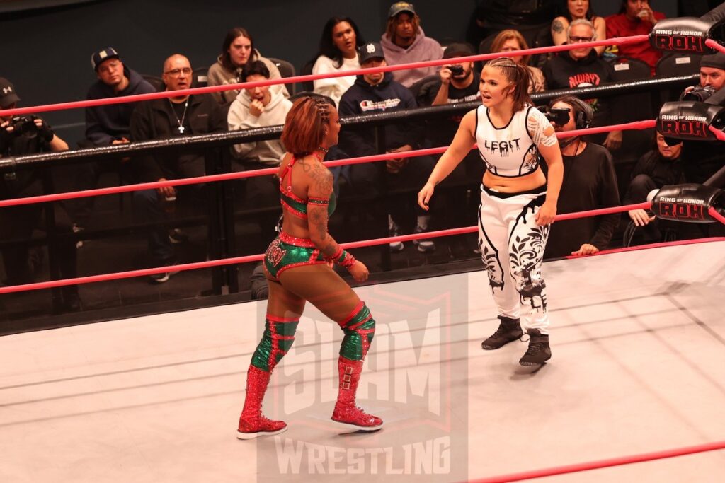 ROH Women's World Television Championship match: Red Velvet (c) vs Leyla Hirsch at Ring of Honor's Final Battle on Friday, December 20, 2024, at the Hammerstein Ballroom in New York, New York. Photo by George Tahinos, georgetahinos.smugmug.com