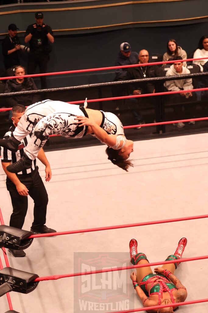 ROH Women's World Television Championship match: Red Velvet (c) vs Leyla Hirsch at Ring of Honor's Final Battle on Friday, December 20, 2024, at the Hammerstein Ballroom in New York, New York. Photo by George Tahinos, georgetahinos.smugmug.com