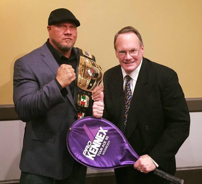 Jax Dane as NWA World champion with Jim Cornette. Facebook photo