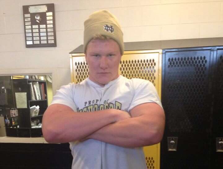 Parker Boudreaux during a recruiting visit to the University of Notre Dame. Facebook photo