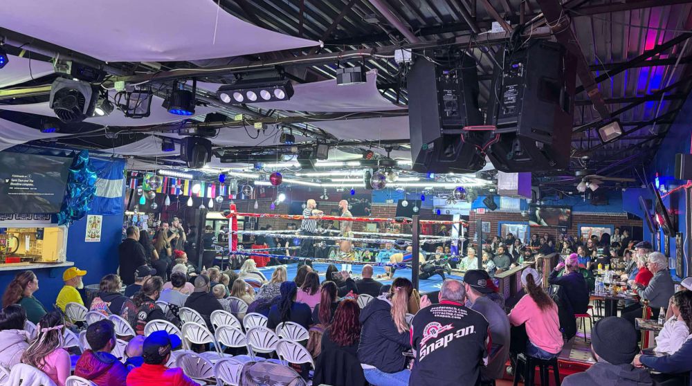 You can see how low the ceiling and equipment are in relation to the ring at the Pro Wrestling Revenge debut show on Thursday, January 9, 2025, in Nashville.