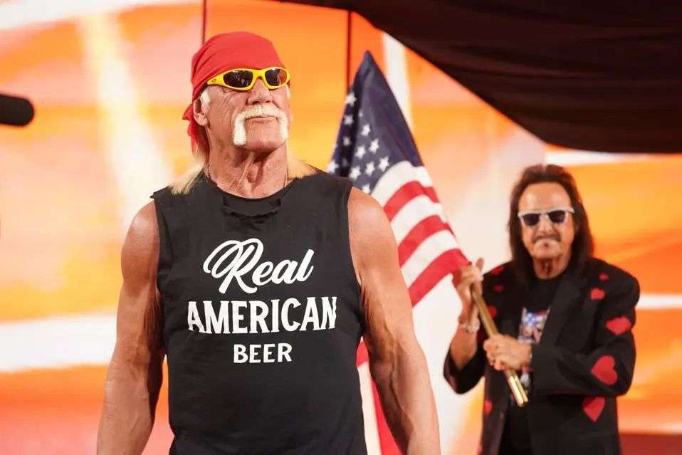 Hulk Hogan and Jimmy Hart on the debut of WWE Raw on Netflix on Jan. 6, 2025. WWE photo