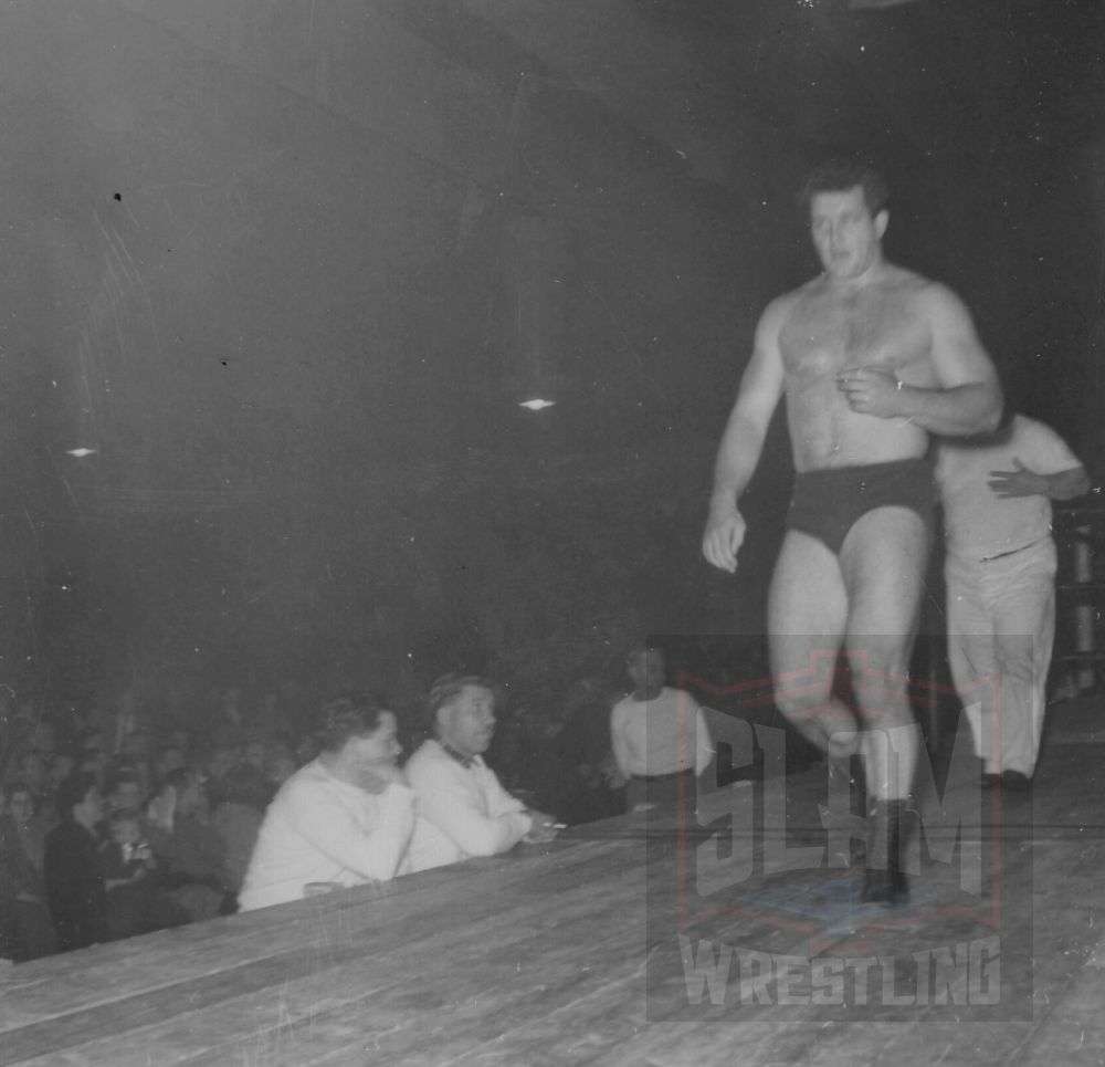 Bill Melby heading from the ring in London, Ontario, in 1965.