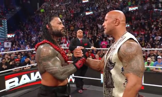 WWE Raw: The Rock came to chew gum and give hugs and he was all out of gum