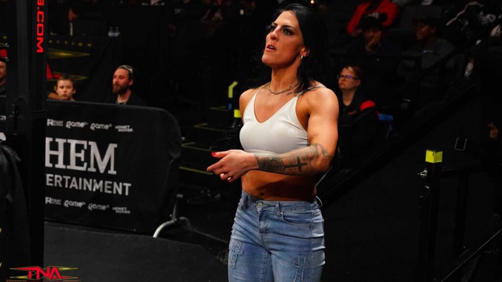 Tessa Blanchard at the end of TNA Impact on Thursday, January 9, 2025. TNA photo