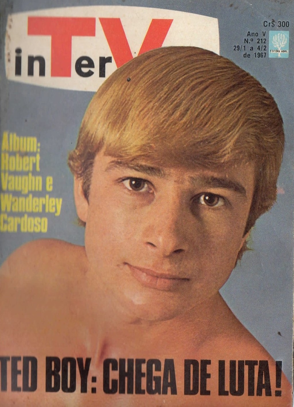 Ted Boy Marino on the cover of TV Intervalo in 1967.