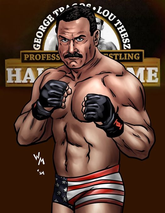 The Don Frye card from the Filsinger Games Legends of Wrestling game.