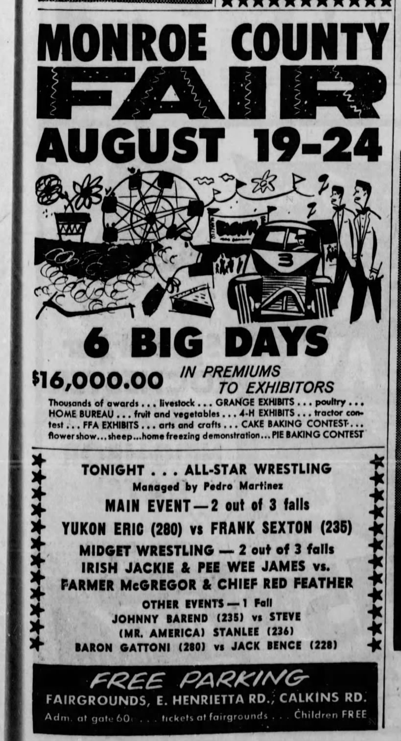 Frank Sexton still advertised in 1957, in Rochester, NY.