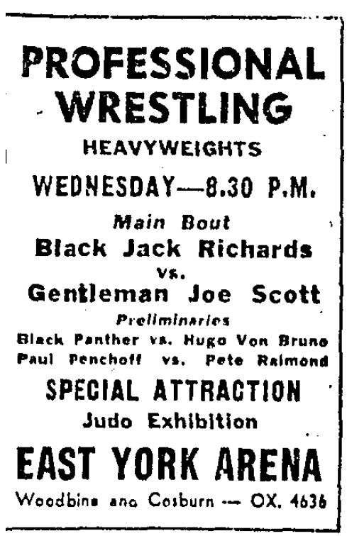 East York Arena in Toronto, July 1, 1953