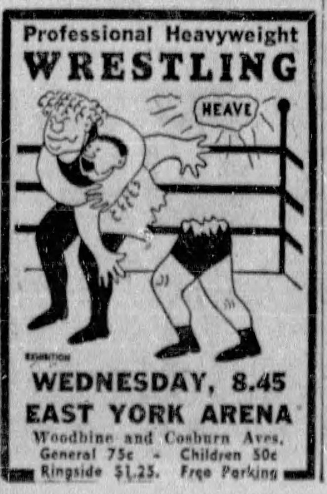 East York Arena in Toronto, May 11, 1955