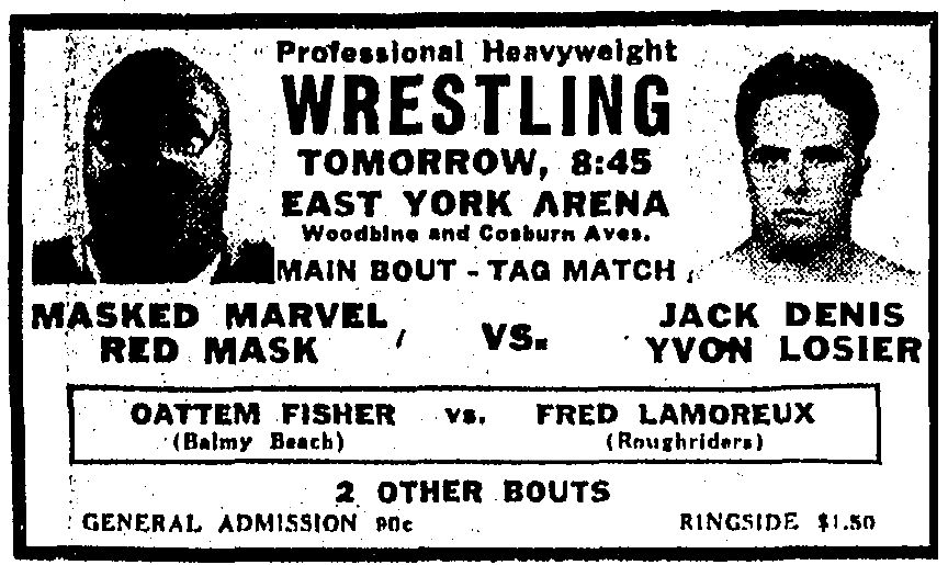 East York Arena in Toronto, June 16, 1954