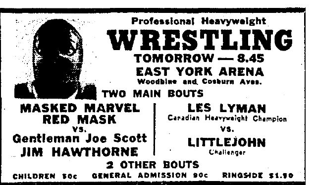 East York Arena in Toronto, June 23, 1954