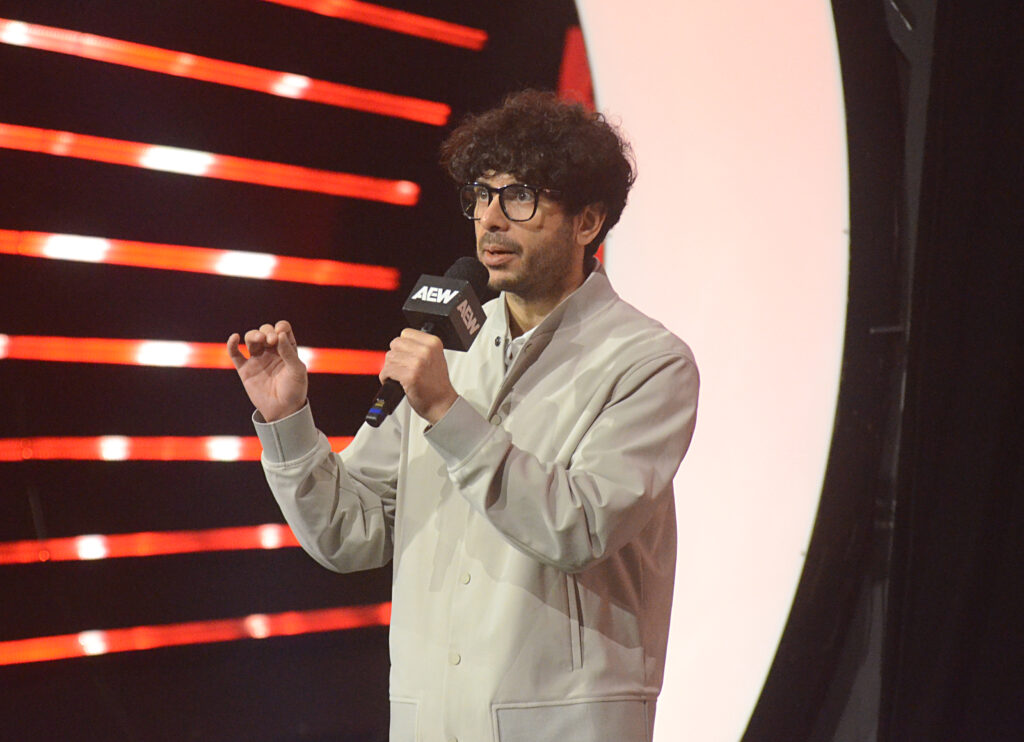 Tony Khan at AEW Collision on October 4 2024 in Toledo, Ohio. Photo by Brad McFarlin. 