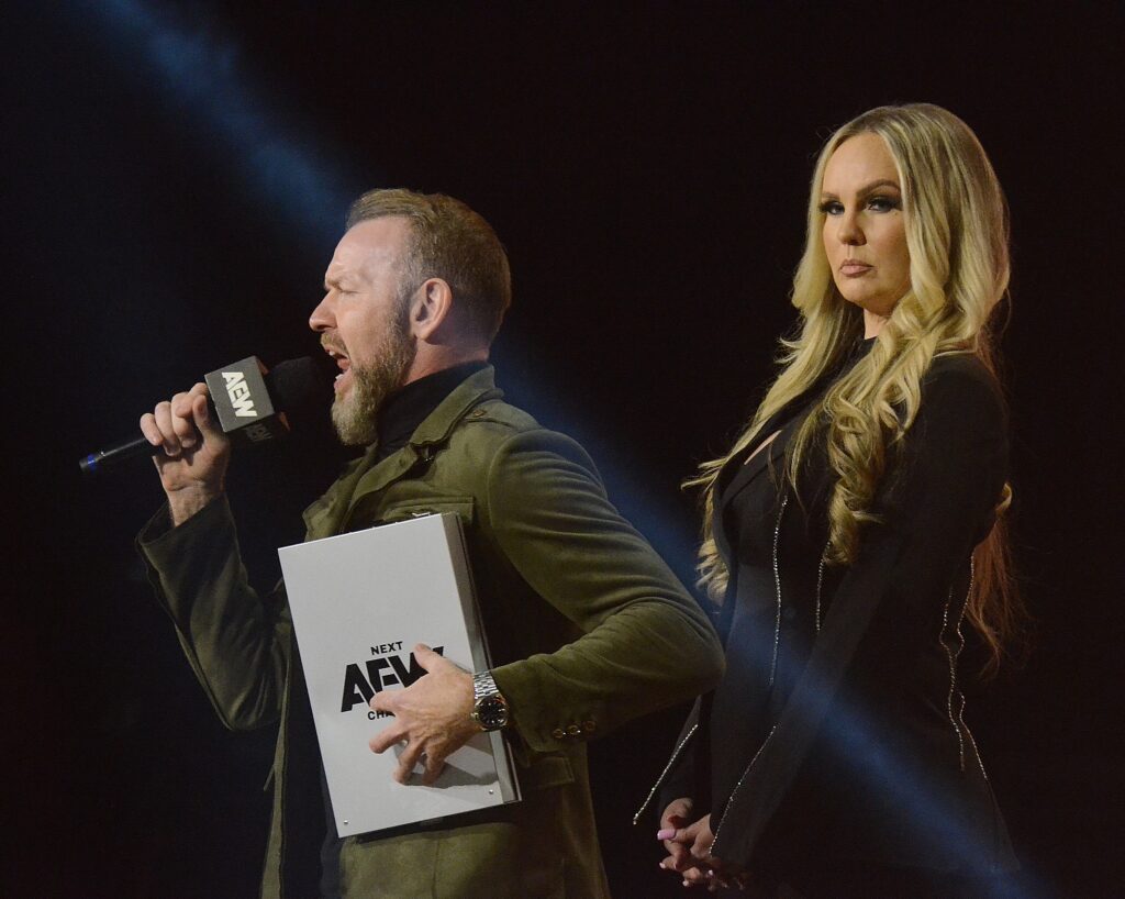 Christian Cage and Mother Wayne at AEW Collision on October 4 2024 in Toledo, Ohio. Photo by Brad McFarlin. 