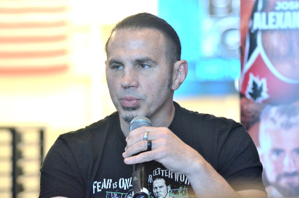 Matt Hardy at TNA Bound for Glory Press Conference in Detroit on October 24, 2024. Photo by Brad McFarlin. 