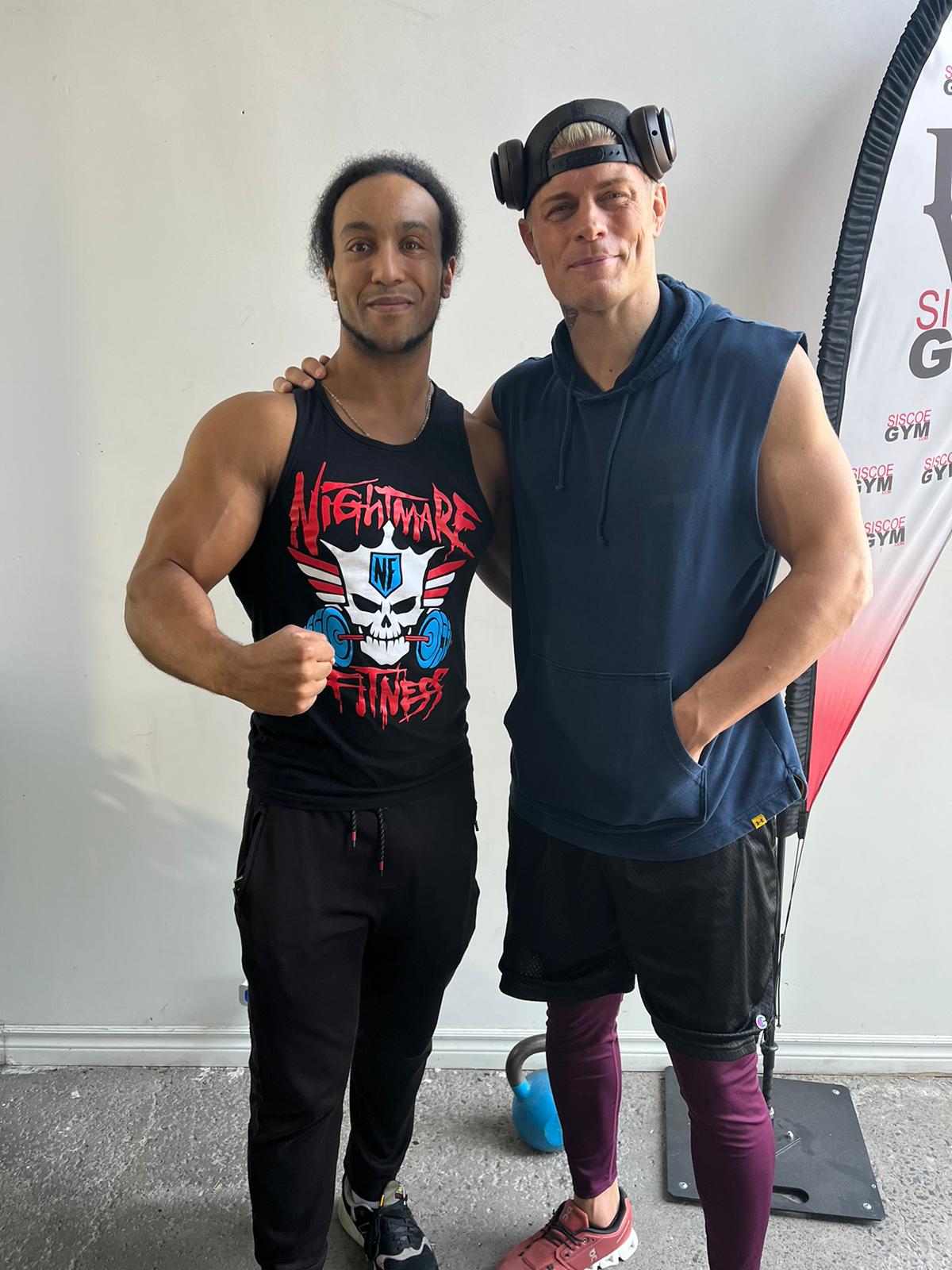 Jeremy Prophet and Cody Rhodes pose for a photo. Rhodes has been a source of positivity for Prophet. Photo courtesy Jeremy Prophet.