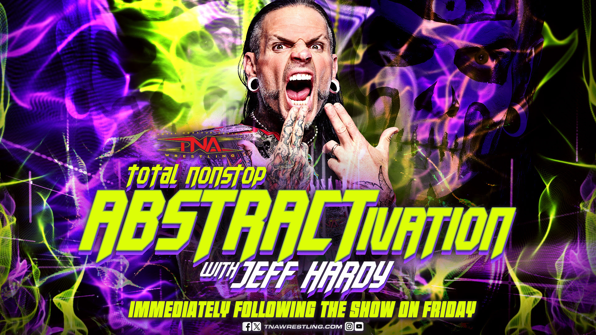 After the TV taping concludes this Friday, Jeff Hardy will be performing his second act of the evening. Photo from TNA.