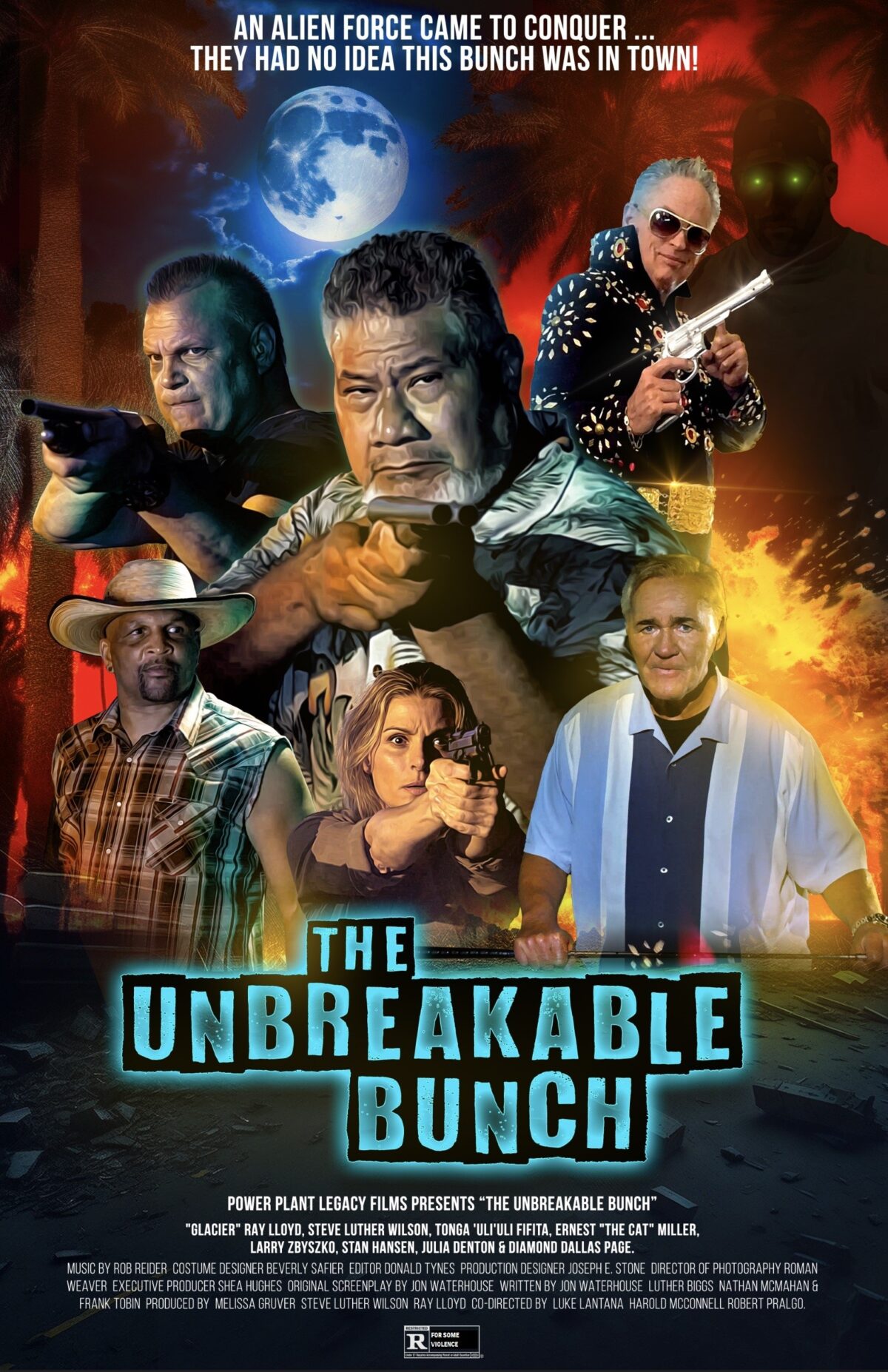 The Unbreakable Bunch chronicles a group of wrestlers saving a small town from alien invasion. Photo courtesy of IMDB