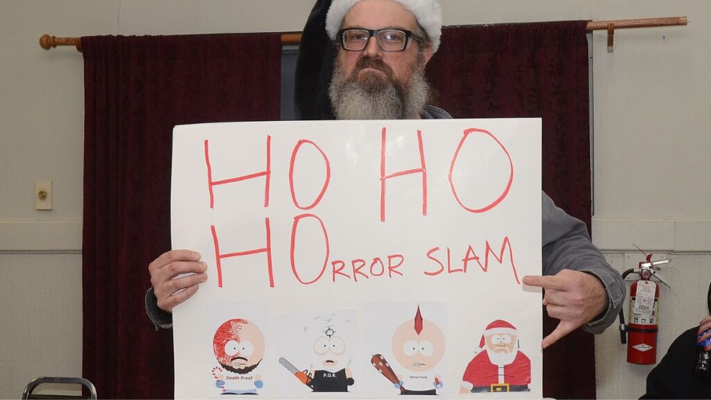 Chuck Stein at Horror Slam at the Livonia Elk's Lodge, on December 13, 2024. Photo by Brad McFarlin.